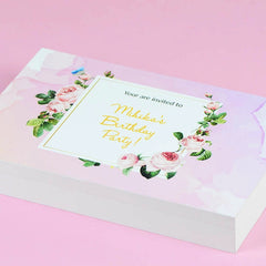 Birthday Invitations - 12 Chocolate Box - Middle Two Printed Chocolates (Minimum 10 Boxes)