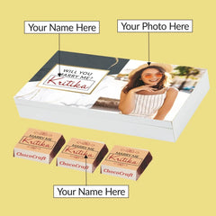 Unique Wedding Proposal Chocolate Gift Personalized with Photo (with Wrapped Chocolates)