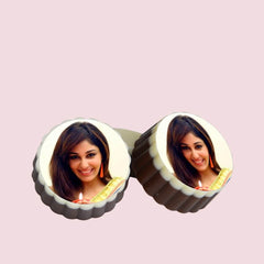 Elegant Blue Personalised Diwali Gift Box with Printed Chocolates