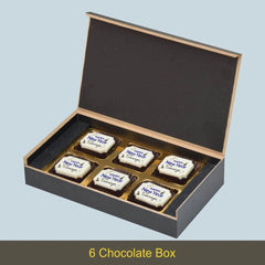 Sparkling Stars Design New Year Gift Box with Printed Chocolates
