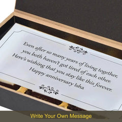 Marriage Anniversary Gifts: Unique Anniversary Gifts for Couples with Black Floral Photo Chocolates