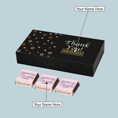 Sparkling Stars Design Thank You Gift Box with Wrapped Chocolates
