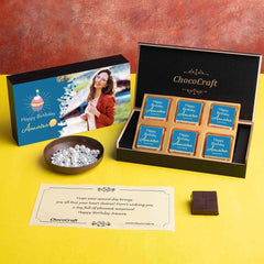 Splash of Colour Personalized Birthday Gift Box (with Wrapped Chocolates)