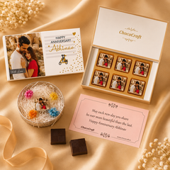 Romantic Anniversary Gift Photo on Chocolates (with Wrapped Chocolates)