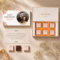 Personalized Anniversary Gift with Couple Photo (with Wrapped Chocolates)