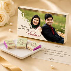 Personalized Anniversary Gift Box & Chocolates (with Wrapped Chocolates)