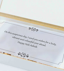 Unique Holi Gift with Personalised Wrapped Chocolates