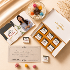 Beautiful Modern Design Personalised Chocolate Gift Box for Birthday (with Wrapped Chocolates)