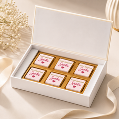 Floral Birthday Wishes - Personalised Chocolate Box(with Wrapped Chocolates)