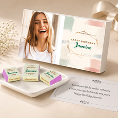 Water Color Design Personalised Chocolate Gift Box for Birthday (with Wrapped Chocolates)