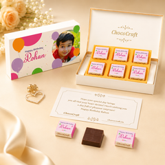 Birthday Balloons - Personalised Chocolate Gift Box (with Wrapped Chocolates)