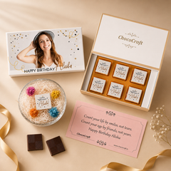 Personalized Birthday Present with Wrapped Chocolates