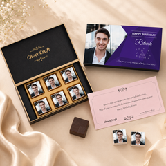 Vibrant Design Personalized Chocolate Gift Box for Birthday (with Wrapped Chocolates)