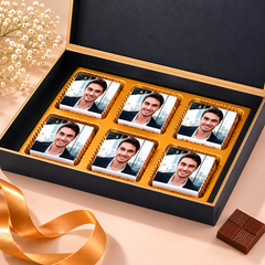 Vibrant Design Personalized Chocolate Gift Box for Birthday (with Wrapped Chocolates)