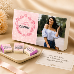 Beautiful Personalized Chocolate Gift Box (with Wrapped Chocolates)