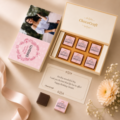 Beautiful Personalized Chocolate Gift Box (with Wrapped Chocolates)