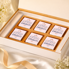 Beautiful Personalized Chocolate Gift Box (with Wrapped Chocolates)