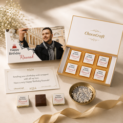 Elegant Chocolate Gift Box for Birthday (with Wrapped Chocolates)