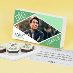 Thank You Chocolate Gifts: Personalized Thank You Gifts for Husband with Photo Chocolates