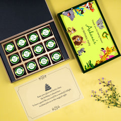 1st Birthday Return Gifts - 12 Chocolate Box - All Printed Chocolates (Sample)