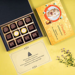 1st Birthday Return Gifts - 12 Chocolate Box - Middle Printed Chocolates (Sample)