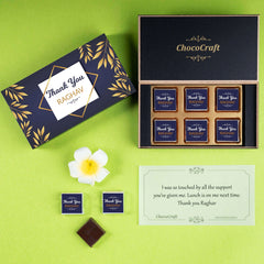 Vintage Floral Design Thank You Gift Box (with Wrapped Chocolates)