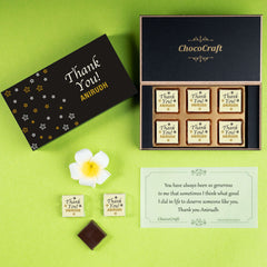 Sparkling Stars Design Thank You Gift Box with Wrapped Chocolates