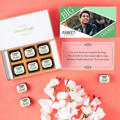 Thank You Chocolate Gifts: Personalized Thank You Gifts for Husband with Photo Chocolates