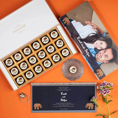 Wedding Invitations - 18 Chocolate Box - All Printed Chocolates (Minimum 10 Boxes)