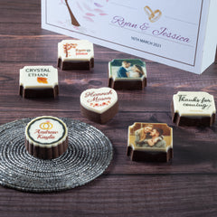 Wedding Return Gifts - 12 Chocolate Box - Middle Printed Chocolates (Minimum 10 Boxes)