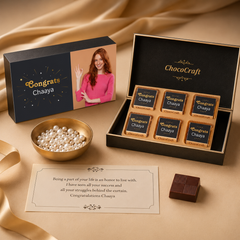 Personalized Congratulations Gift (with Wrapped Chocolates)