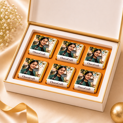 Beautiful Congratulations Gift Box Personalized with Photo (with Wrapped Chocolates)