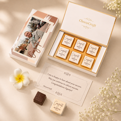 Watercolor Design Personalized Congratulations Gift Box with Wrapped Chocolates