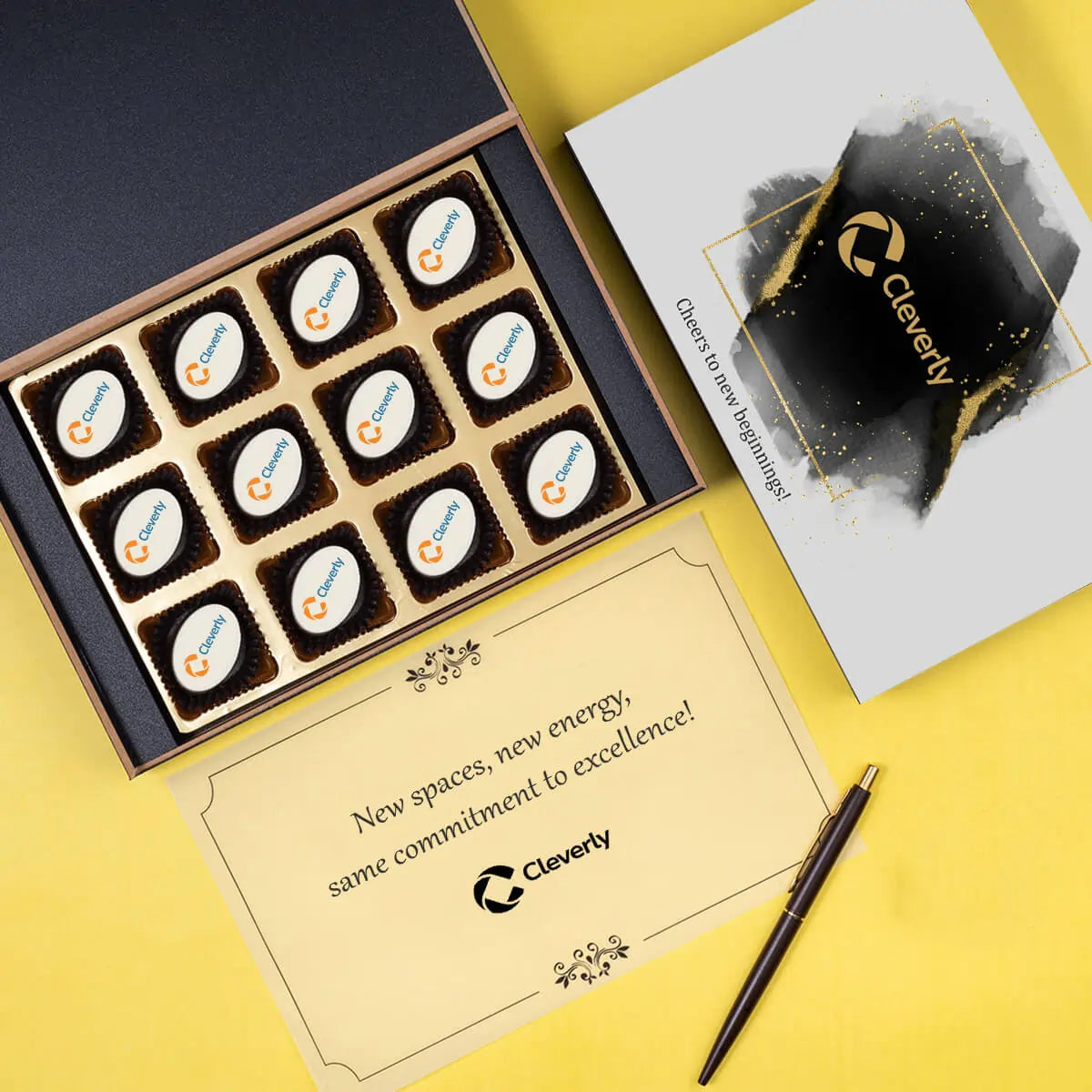 Personalized chocolates featuring your company logo