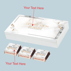 White Marble Design Get Well Soon Gift (with Wrapped Chocolates)