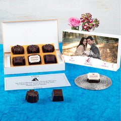 Anniversary Return Gifts - 6 Chocolate Box - Single Printed Chocolates (Minimum 10 Boxes)