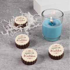 Unique Wedding Proposal Chocolate Gift Personalized with Photo (with Printed Chocolates)