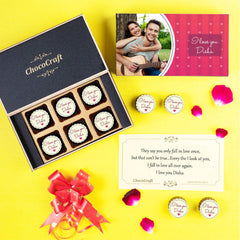 Valentine Gift for Wife: Romantic Gift for Wife with Personalized I Love You Photo Chocolates