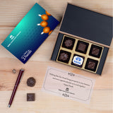 Corporate Diwali Gifts - 6 Chocolate Box - Single Printed Chocolate (Sample)