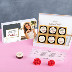 Unique Wedding Proposal Chocolate Gift Personalized with Photo (with Printed Chocolates)