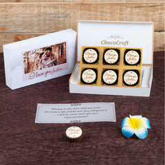 Valentines Day Presents for Him: Romantic Presents for Men with Personalized I Love You Photo Chocolates