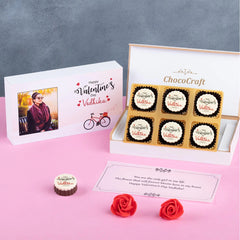 Valentines Gifts for Her: Best Valentine Gift for Girlfriend with Personalized Photo Chocolates