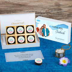 Best Valentine Gift for Boyfriend: Personalized Love Gifts for Boyfriend with Splash of Colour Photo Chocolates
