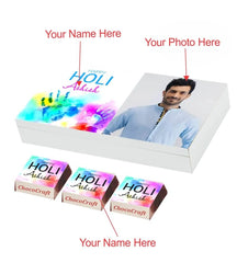 Unique Holi Gift with Personalised Wrapped Chocolates