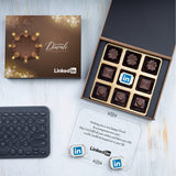 Corporate Diwali Gifts - 9 Chocolate Box - Single Printed Chocolates (Sample)