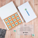 Corporate Gifts - 12 Chocolate Box - Wrapped Chocolates (Free Designing)