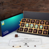 Corporate Diwali Gifts - 18 Chocolate Box - Middle Four Printed Chocolates (Minimum 50 Boxes)