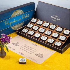 Wedding Return Gifts - 18 Chocolate Box - All Printed Chocolates (Minimum 10 Boxes)