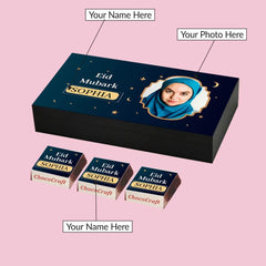 Personalised Chocolate Gift Box for Eid Celebration with Wrapped Chocolates