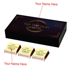 Elegant Personalized Get Well Soon Gift (with Wrapped Chocolates)